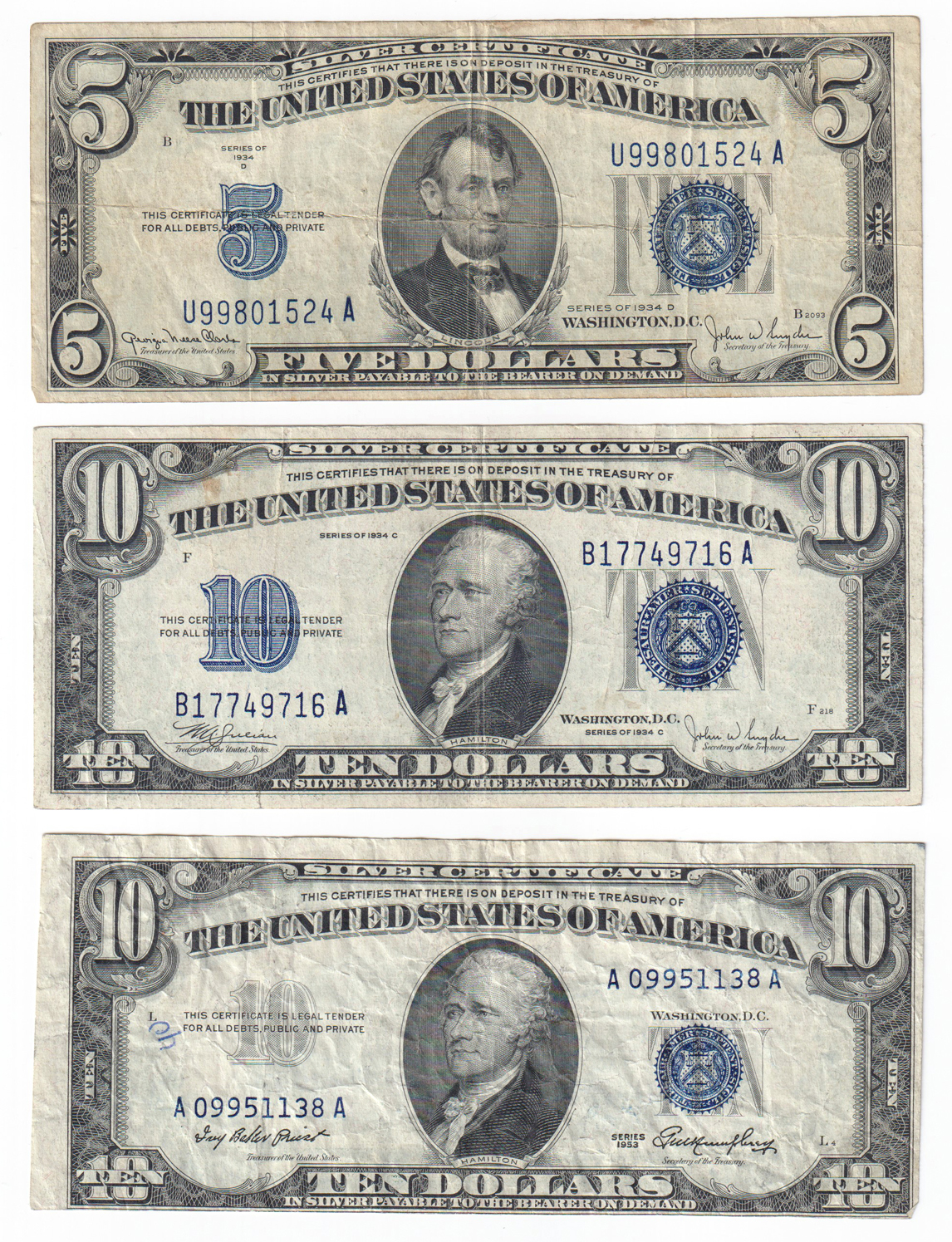 Small Sized Silver Certiificates in Two Binders