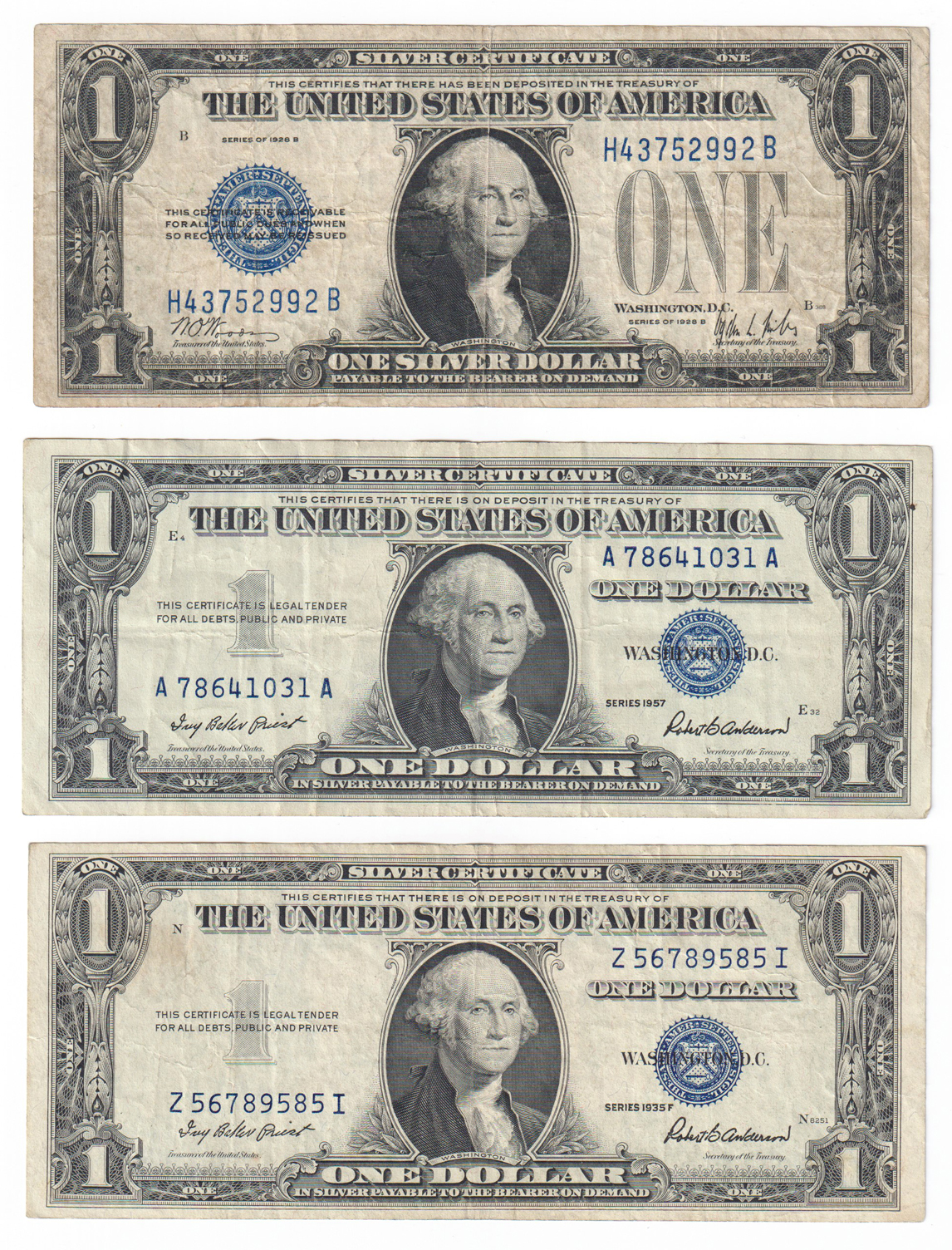 Small Sized Silver Certiificates in Two Binders