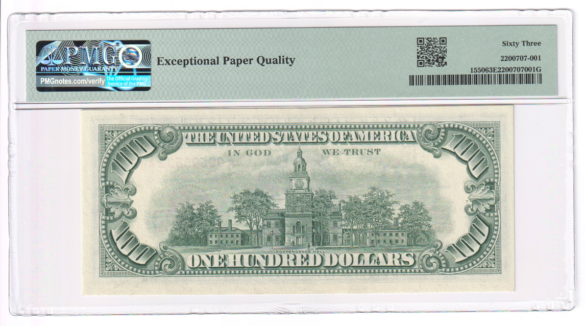 1966 $100 Fr# 1550 - PMG ChCU-63 EPQ