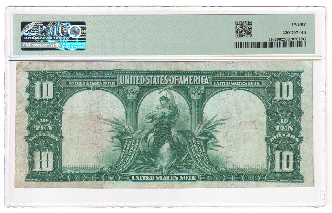 1901 $10 Bison Fr# 116 - PMG VF-20