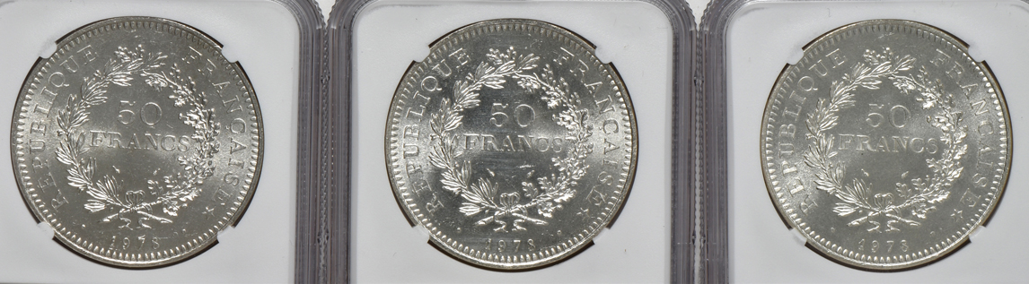 France - Ten Uncirculated France 50 francs certified by NGC