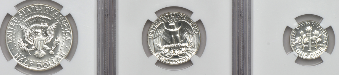 Nine certified U.S. type coins