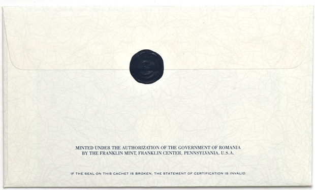 Romania - 1983 Gold and Silver Coin of Romania in orignal Franklin Mint folder