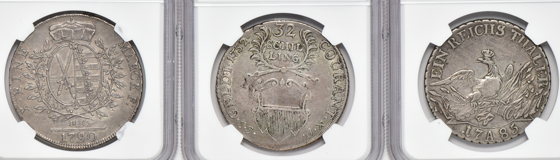 Germany - Ten silver coins certified by NGC