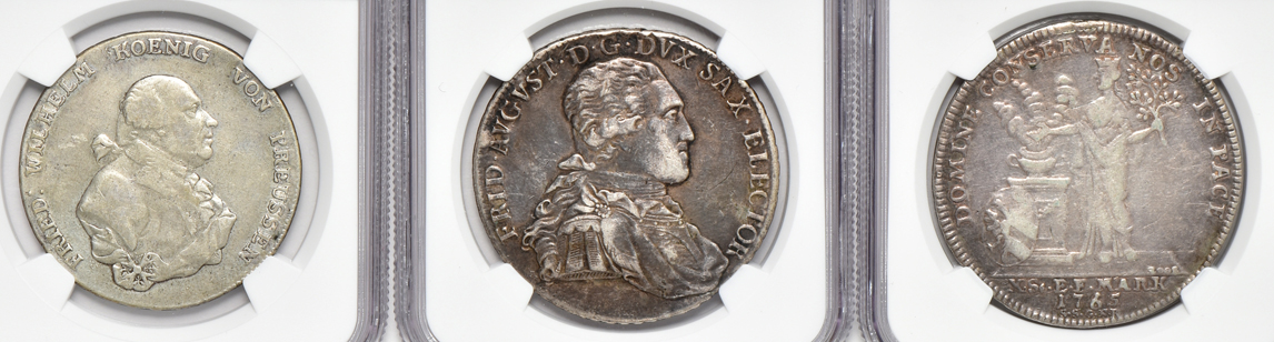 Germany - Ten silver coins certified by NGC