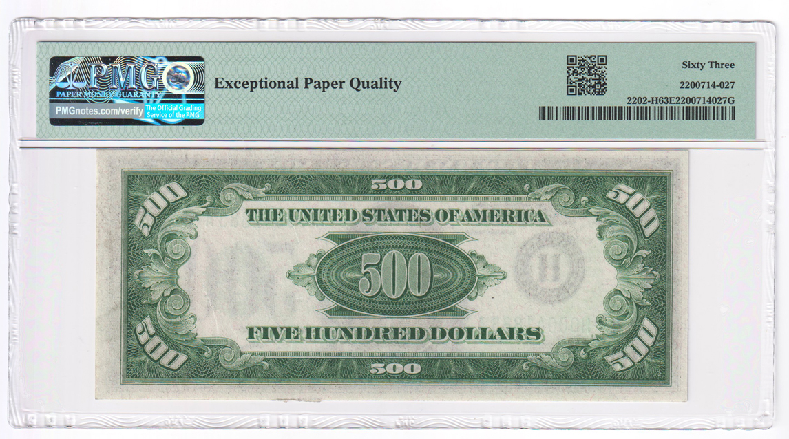 1934-A $500 St. Louis Fr# 2202-H - PMG ChCU-63 EPQ