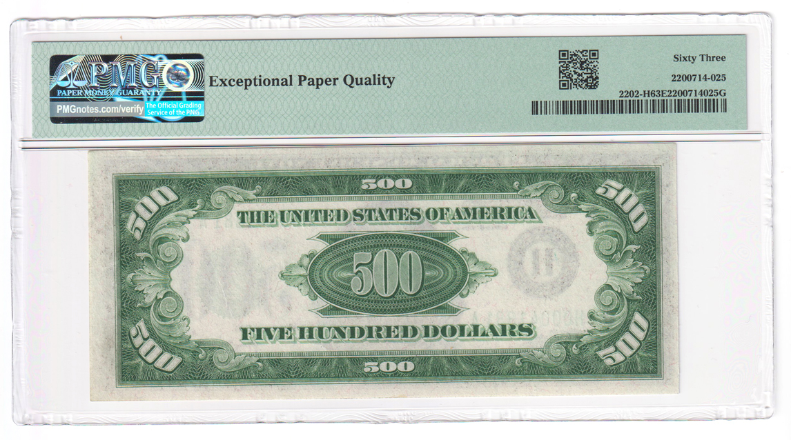 1934-A $500 St. Louis Fr# 2202-H - PMG ChCU-63 EPQ