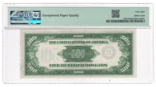 Five 1934-A $500 St. Louis Fr# 2202-H - PMG AU-58