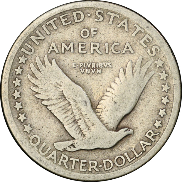 1916 Standing Liberty Quarter PCGS Good details/cleaned