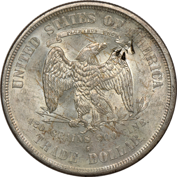 1873-S Chop Mark UNC 