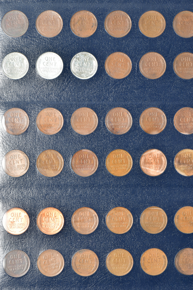 Collection of Lincoln cents in a Whitman Classic 9112 album