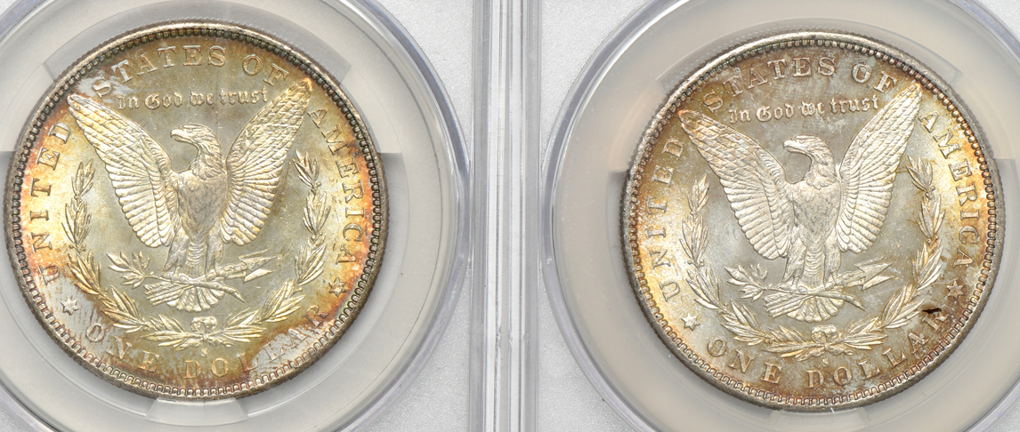 1879-S and 1880-S, both CACG MS-66