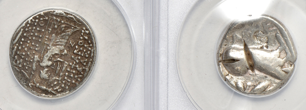 Ancient Greece - Eight coins certified by ANACS