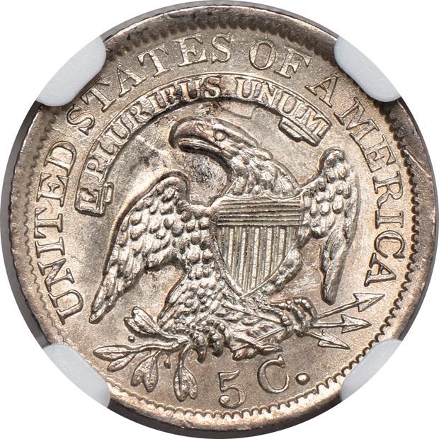 1835 Small Date Large 5C NGC MS-62