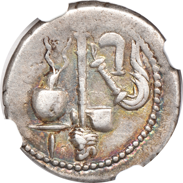 Roman Imperatorial - 49-48 BC Julius Ceasar denarius - NGC XF