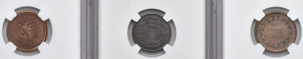 Five certified tokens/medals