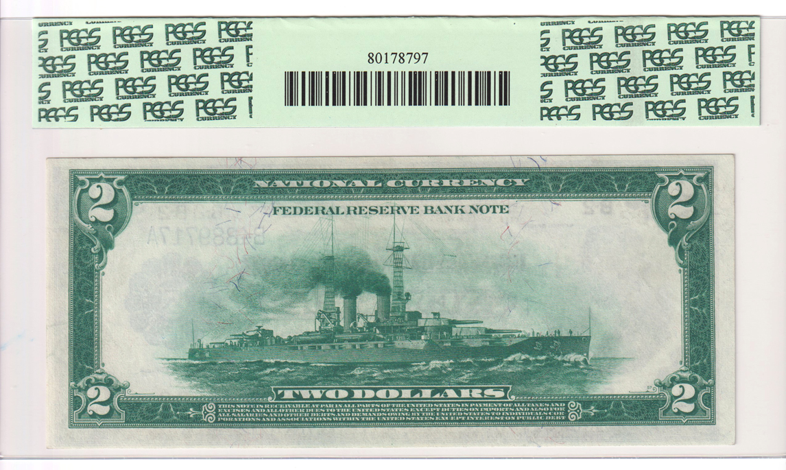 1918 $2 New York Battleship Fr# 751 - PCGS ChCU-64