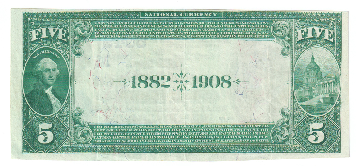 1882 $5 Date Back - Robinson, IL Charter #5049 - XF