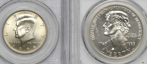 Three 1998-S Silver Matte Finish. PCGS MS-69, ICG MS-69, and NGC SP-69, plus bonus