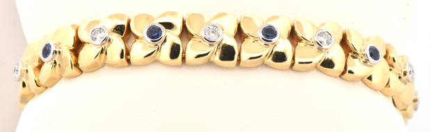 18K Yellow Gold Floral Bracelet