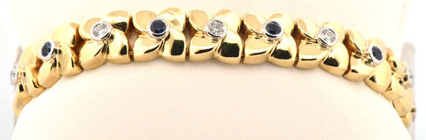 18K Yellow Gold Floral Bracelet
