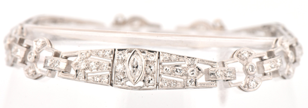 Platinum Art Deco Bracelet