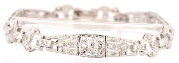 Platinum Art Deco Bracelet