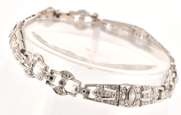 Platinum Art Deco Bracelet