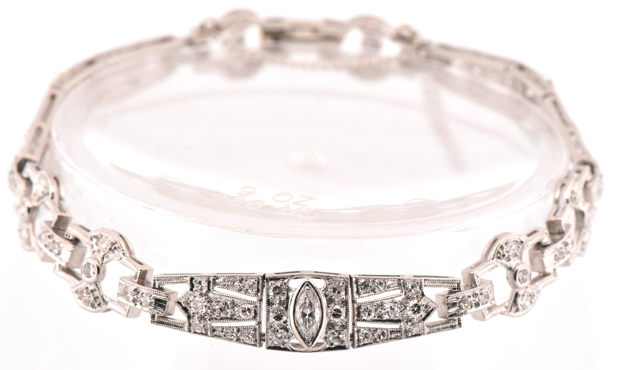 Platinum Art Deco Bracelet