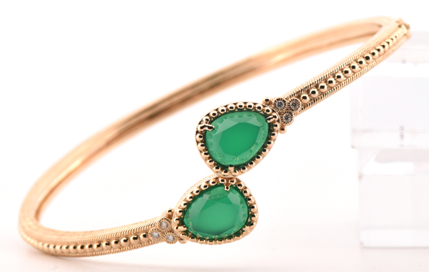 14K Yellow Gold Judith Ripka Cuff Bracelet