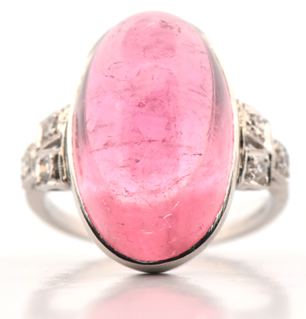 Platinum Pink Tourmaline Ring