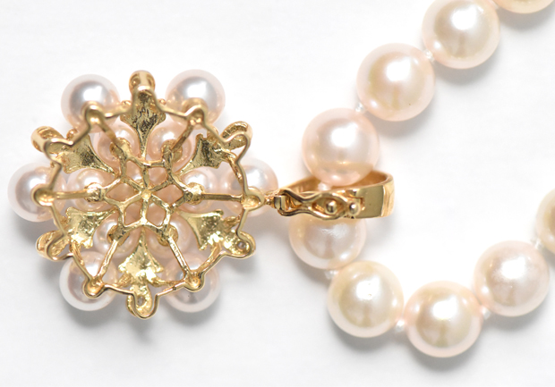 14K Yellow Gold and Pearl Necklace