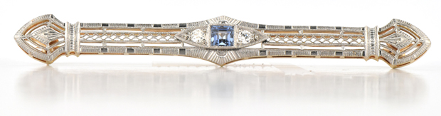 14K and Platinum Vintage Pin 