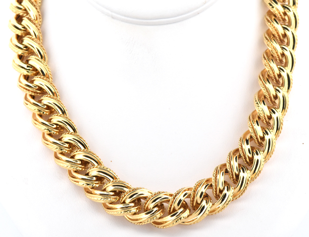 18K Yellow Gold Heavy Link Chain 