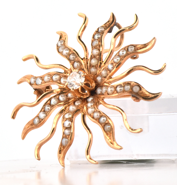 14K Yellow Gold Vintage Pin 