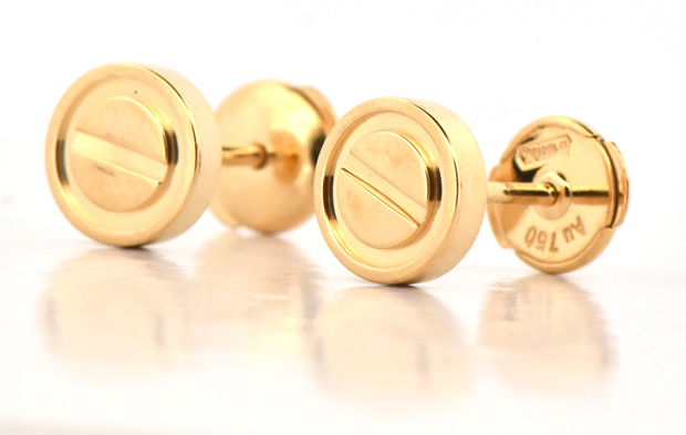 18K Yellow Gold Cartier Earrings 