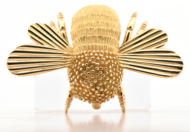 18K Yellow Gold Turi Bee Pin