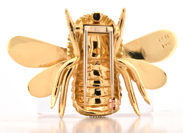 18K Yellow Gold Turi Bee Pin