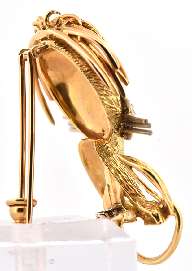 14K Yellow Gold Lion Cub Pin