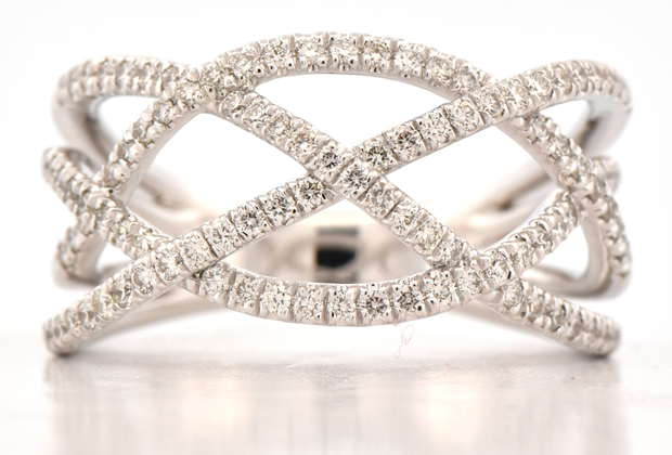 14K White Gold Diamond Ring