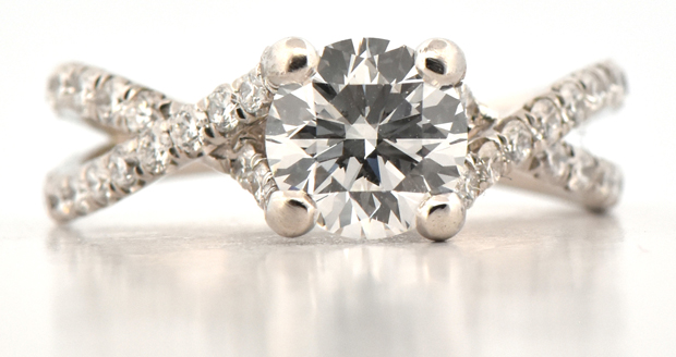 Platinum Diamond Ring with a Round Brilliant 1.25 Carat Diamond, GIA #5151632372