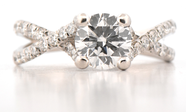 Platinum Diamond Ring with a Round Brilliant 1.25 Carat Diamond, GIA #5151632372
