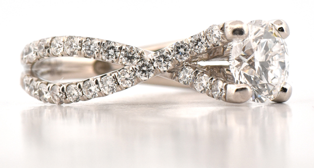 Platinum Diamond Ring with a Round Brilliant 1.25 Carat Diamond, GIA #5151632372
