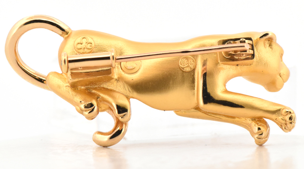 18K Yellow Gold Leopard Pin