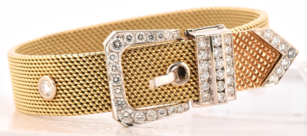 18K Yellow Gold Buckle Bracelet