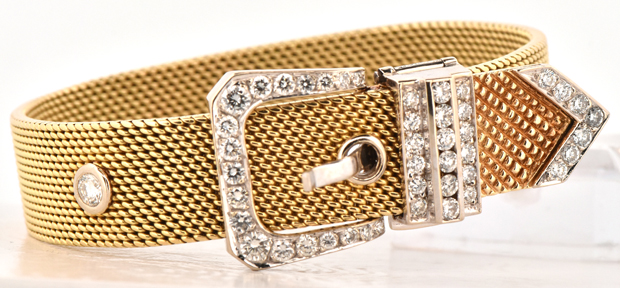 18K Yellow Gold Buckle Bracelet