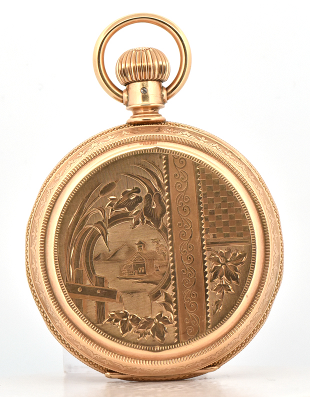 14K Yellow Gold Waltham Pocket Watch 