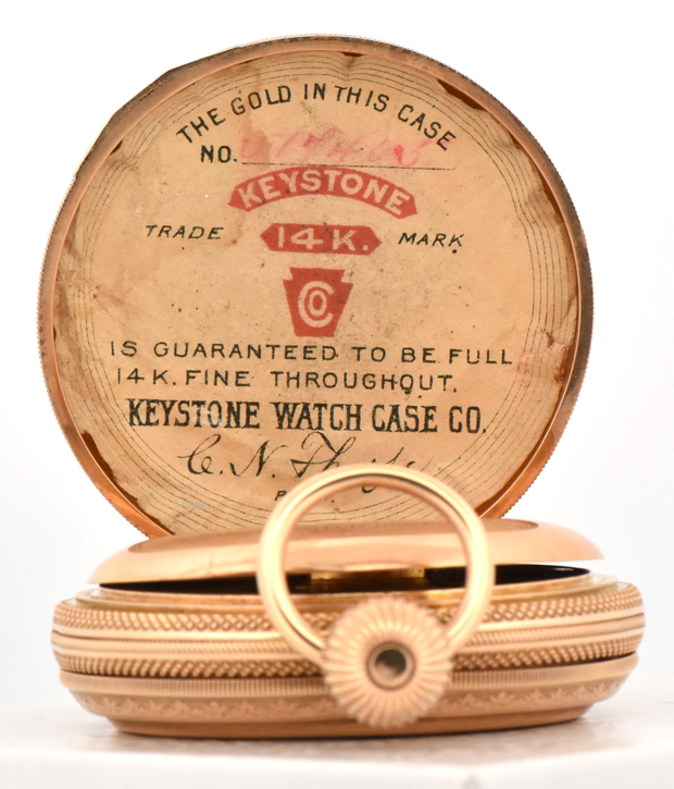 14K Yellow Gold Waltham Pocket Watch 
