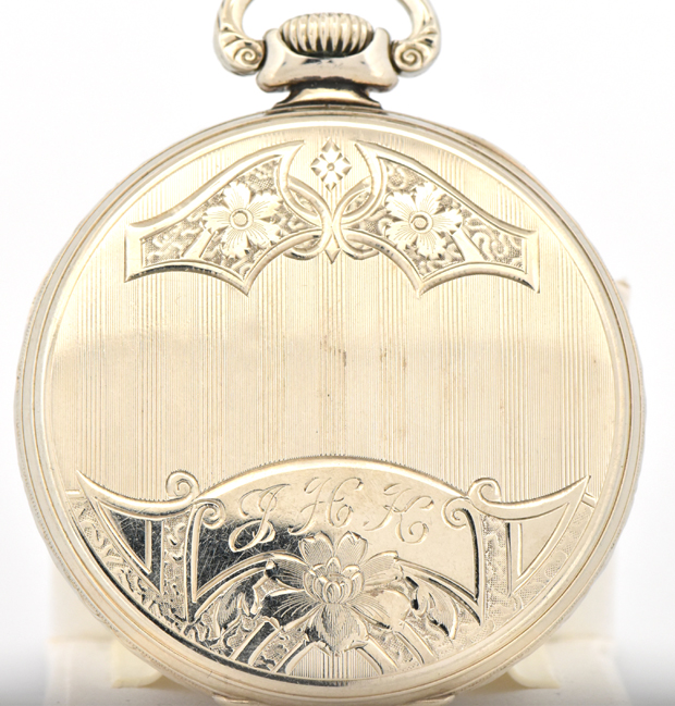 14K White Gold Man's Waltham Pocket Watch
