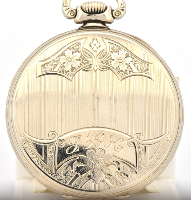 14K White Gold Man's Waltham Pocket Watch